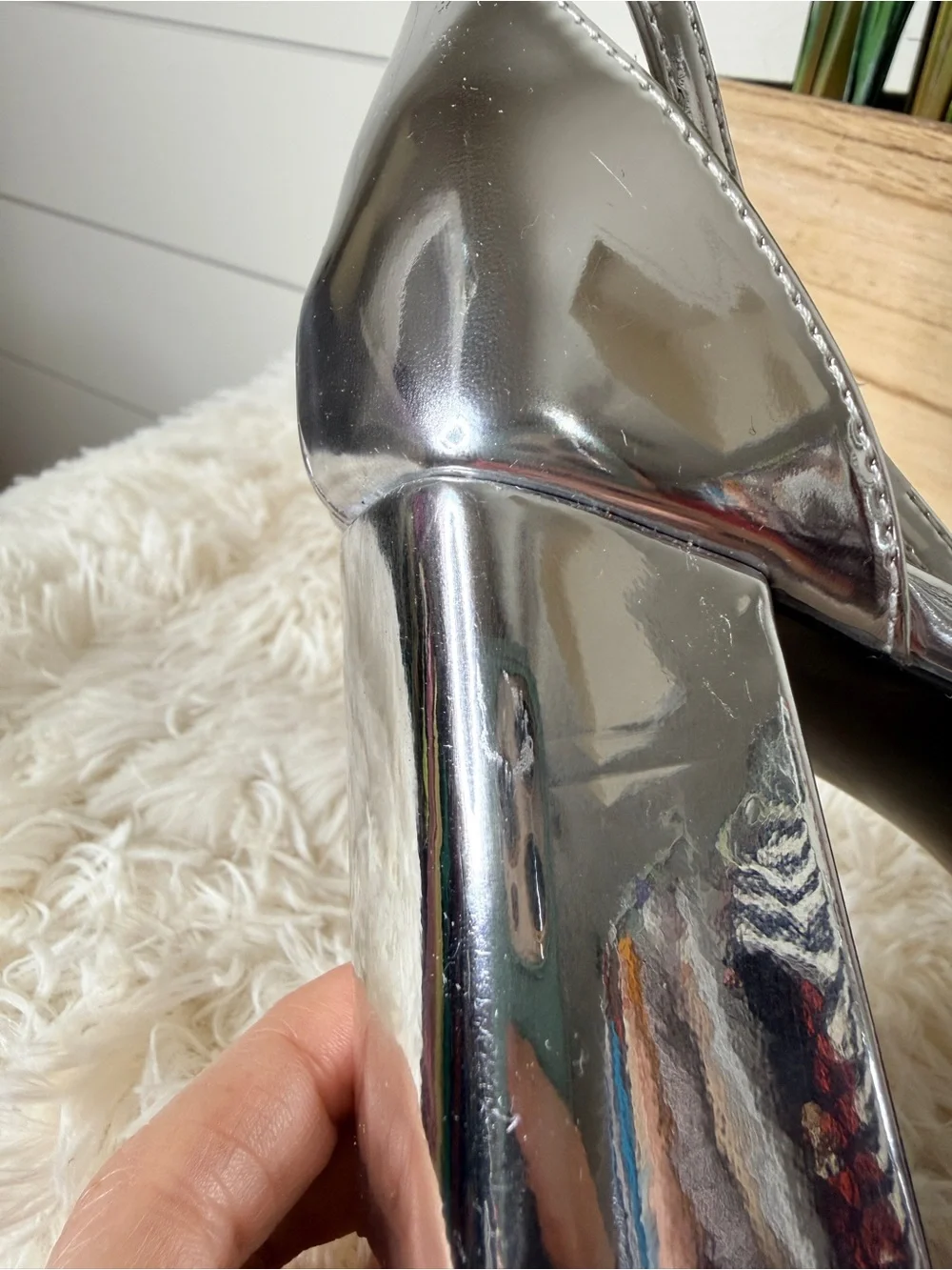 Steve Madden Veronika Metallic Chunky Retro Platform Heel Sandals Silver Size 10